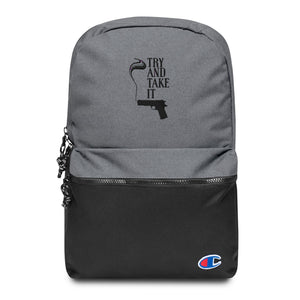 2nd Amendment  pistol Embroidered Champion Backpack