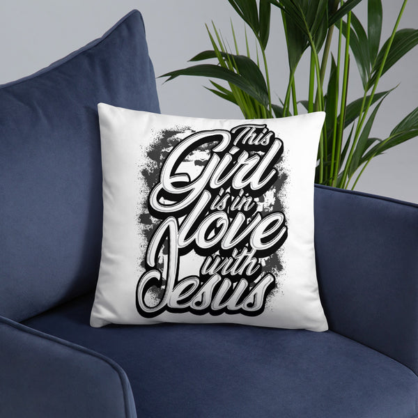 This Girls Is In Love With Jesus Pillow