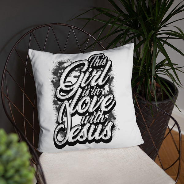 This Girls Is In Love With Jesus Pillow